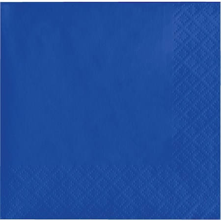 Touch Of Color Cobalt Blue Beverage Napkins, 5"x5", 600PK 803147B