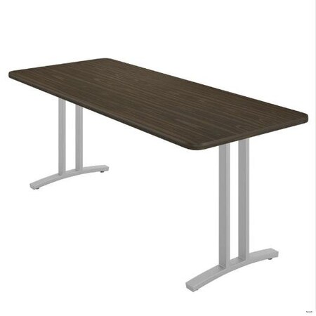 Correll Rectangle Modern Design Executive Table/Desk, 72 in W, Particleboard Top, Walnut CD3072R-01-14-01