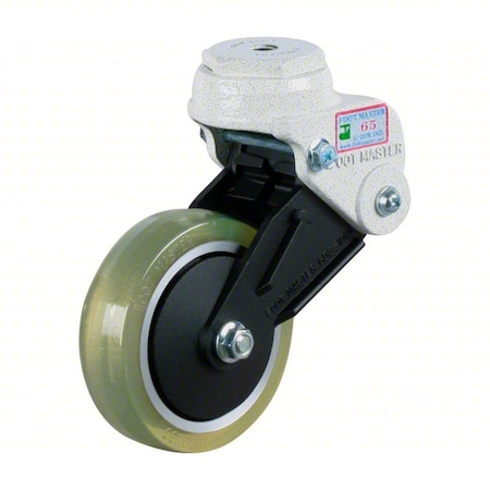 Foot Master Bolt-Hole Caster, 130mm dia, Rigid, PU GDS-130A-65RS