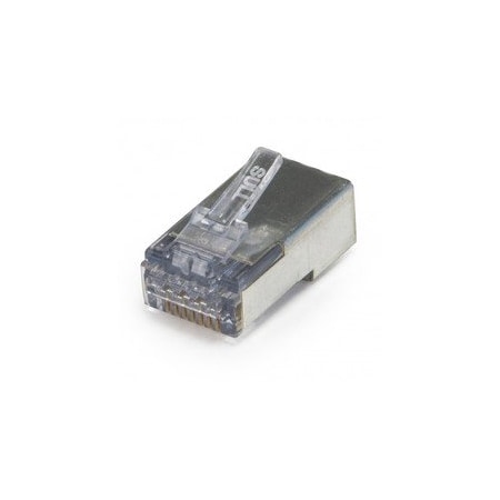 Cable Wholesale Platinum Tools ezEX-RJ45 Shielded Cat6/Cat5e Crimp Connectors, internal ground, POE 202050J