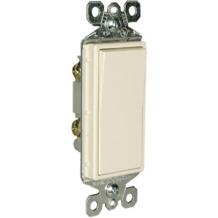 Legrand radiant Paddle Switch, 15 A, 120/277 VAC, Push Wire, Side Wire Terminal, Light Almond TM870LACC10