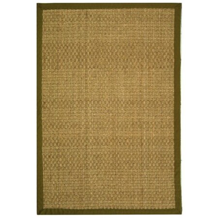 Safavieh Natural Fiber Power Loomed Accent Rug- Natural - Olive- 2 x 3 ft. NF114G-2