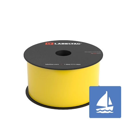 Labeltac Marine Supply 2.5in x 150ft LT4/Pro X, Yellow LT2501MN