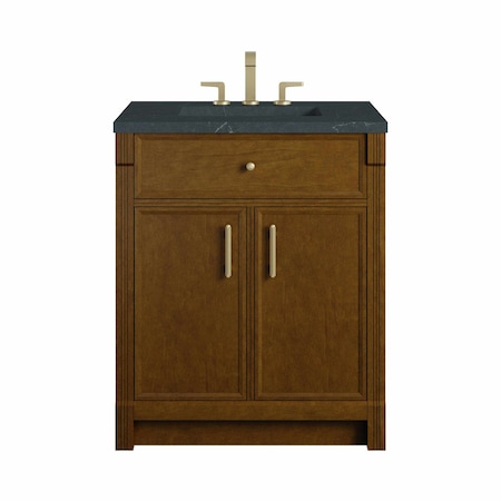 James Martin Vanities Bellshire 30" Single Vanity, Honey Oak w/ 3 CM Charcoal Soapstone Silestone Top 660-V30-HNO-3CSP