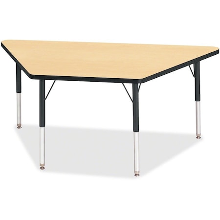 Jonti-Craft Berries Trapezoid Activity Tables, 30 in. x 60 in., E-height, Maple/Black/Black 6443JCE011