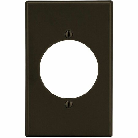 Hubbell Wiring Device-Kellems Wallplate, Mid-Size 1-Gang, 2.15" Opening, Brown PJ724