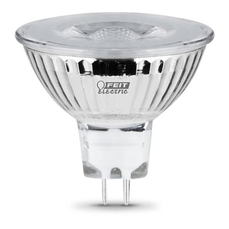 Feit Electric LED Bulb, Track/Recessed, MR16 Lamp, 50 W Equivalent, GU5.3 Lamp Base, Dimmable, Silver, 3PK BPEXN/930CA/3