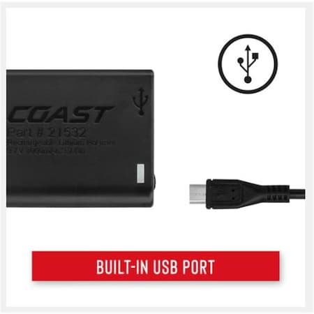 Coast Products Zx350 Zithion-X Rechargeable Usb-C Ported Battery, 1EA 21532