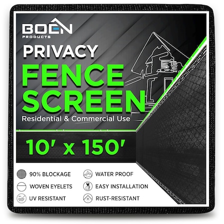 Boen Privacy Netting, Black, 10ftX150ft PN-30013