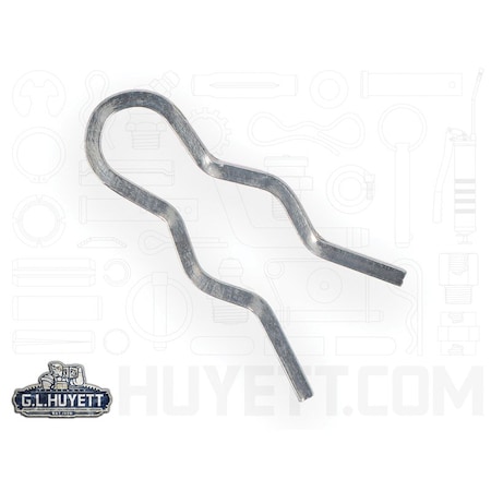 Huyett Hair Pin, Zinc Plated Spring Steel, 0.047 in Wire Dia x 0.938 in Length BPXZ-406