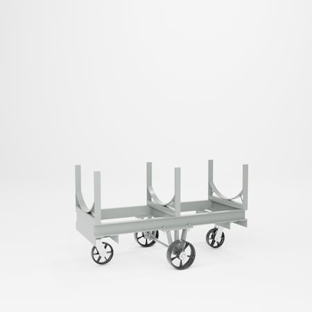 Pucel Cradle Truck, 23 1/2 in W x 60 in L with Steel Casters or 38 1/8 with Rubber Casters, Red CRA-60S