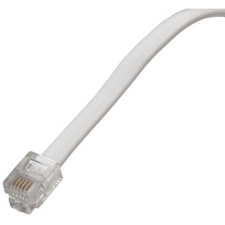Zenith Telephone Cord, White Sheath TL1007W
