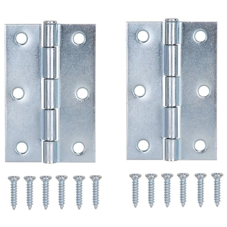 Prosource Utility Hinge, Steel, Zinc, Loose Pin, 180 deg Range of Motion, Full Mortise Mounting, 28 Pair lb LR-056-PS