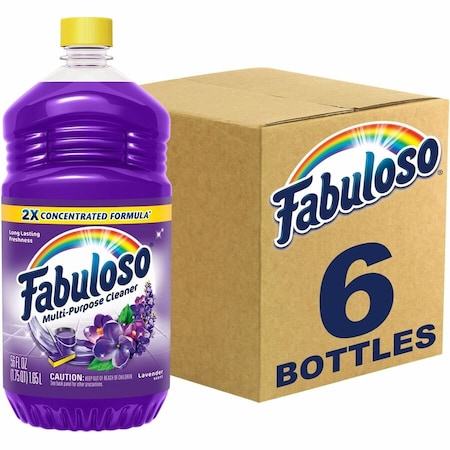 Fabuloso All-Purpose Cleaner - 56 fl oz (1.8 quart) - Lavender Scent - Rinse-free, Residue-free, Long, 6PK 153041