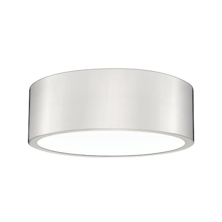 Z-Lite Coronado 1 Light Flush Mount, Brushed Nickel, 12.25 In W 1017F12-BN-LED