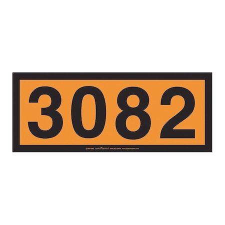 Labelmaster Orange Panel Placard, 3082, PK25 ZOPP3082