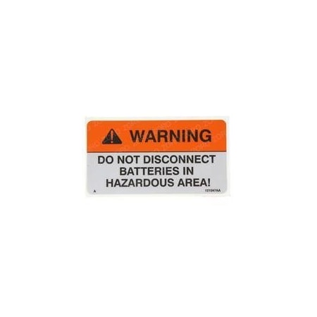 Jlg REPLACEMENT LABEL DO NOT DISCONNECT 121047