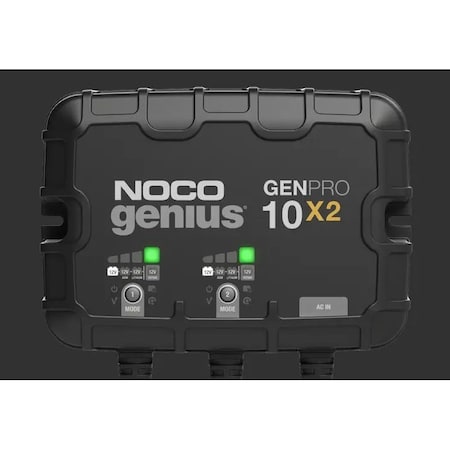 Noco Onboard Marine Battery Charger, 20A 2-Bank (10A/Bank), 12V Waterproof, GENPRO10X2 806304