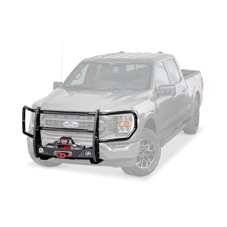 Warn Grille Guard Trans4mer  Gen III 1-Piece; Powder Coated; Black; Steel 107685