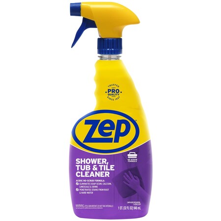 Zep Shower, Tub and Tile Cleaner, 32 oz., PK12 ZUSTT32PF