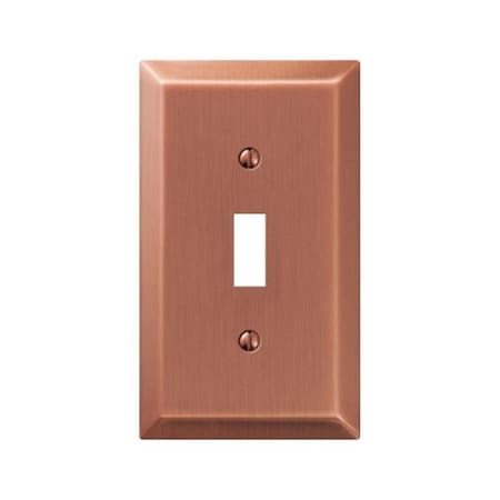 Amerelle 163TAC Stamped Steel 1 Toggle Wall Plate Antique Copper 3502903