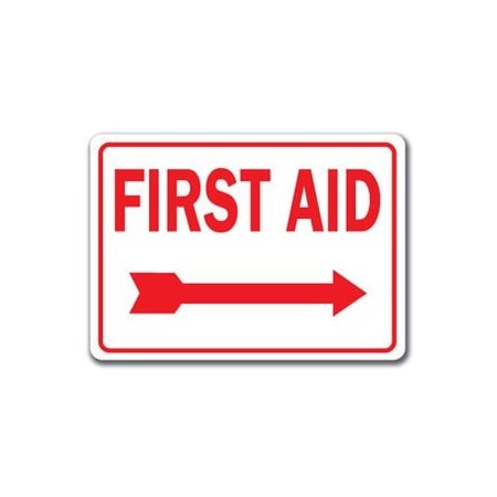 Signmission Safety Sign, 14 in Height, Plastic, 10 in Length, First Aid Right MISC-First Aid Right