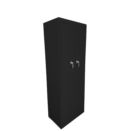 Steel Cabinets Usa Utility Storage Cabinet, 66 in H, 24 in W, 15 in D, Black, 4 Shelves FS-246-B