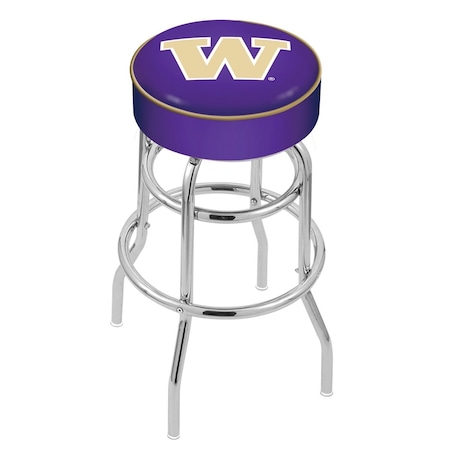 Holland Bar Stool Co 30" Washington Cushion Seat, 2-Ring Chrome Swivel Bar Stool L7C130WashUn