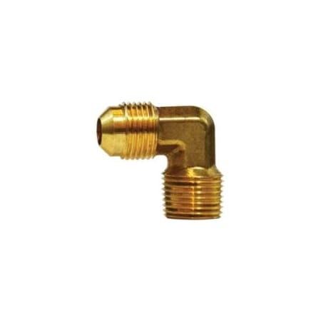 Midland Industries ELBOW 90 DEG 1/2IN MALE FLARE 1/4IN BRS 10298