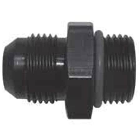 Geared2Golf 495104-BL 0.88 x -8 AN 18 Port O-Ring Adapter, Black GE3635930