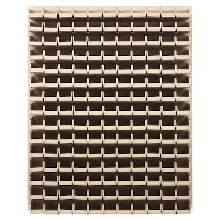 Quantum Storage Systems 48X61 HC LOUVERED PANEL W/165 BINS IVORY QLP-4861HC-220-165IV