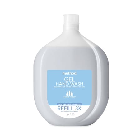 Method Gel Hand Wash Refill Tub, Sweet Water Scent, 34 oz, 4PK 378682