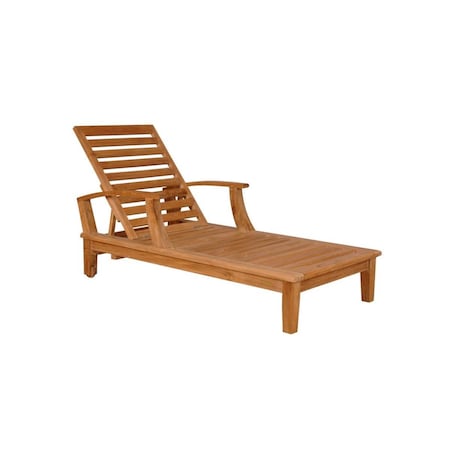 Anderson Teak Brianna Sun Lounger with Arm Stainless Steel Ledge SL-109N