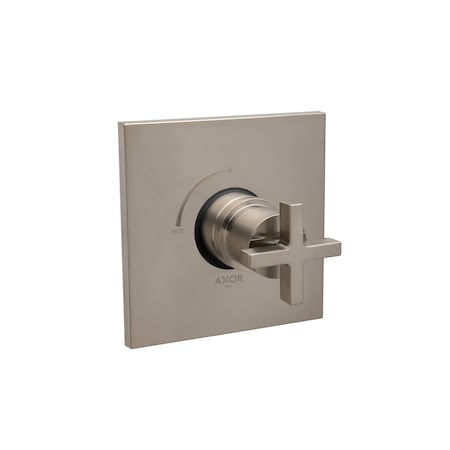 Axor Citterio Pressure Balance Trim- Cross Handle in Brushed Nickel 39416821