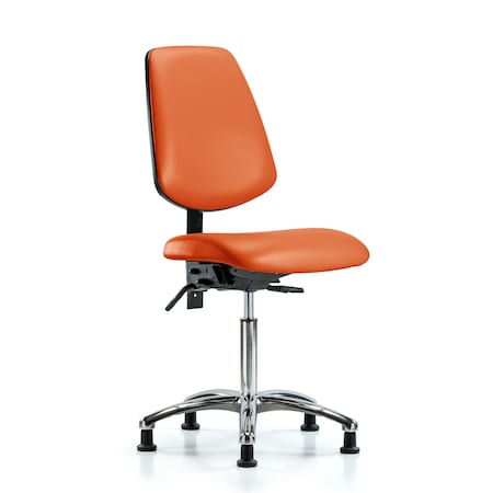 Blue Ridge Ergonomics Vin Med Ben Chair w/ Med Bk Gld Orange, Frame Material: Cast Aluminum BR-VMBCH-MB-CR-T0-A0-NF-RG-8613