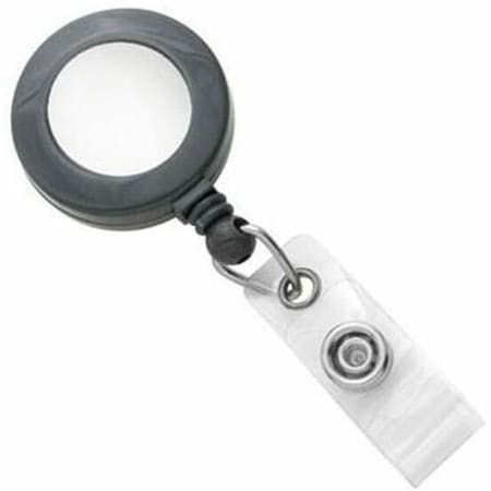 Brady BADGE REEL, GREY, 1-1/4in 32MM, PLASTIC CLIP-ON BADGE REEL, NO STICKER, REINFORCED VINYL 2120-3020