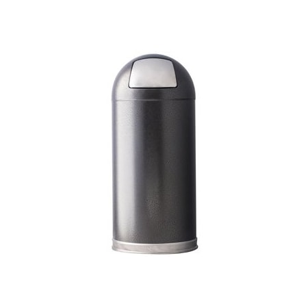 Witt Industries Silver Vein Dometop Receptacle with Push Door 15DTSVN