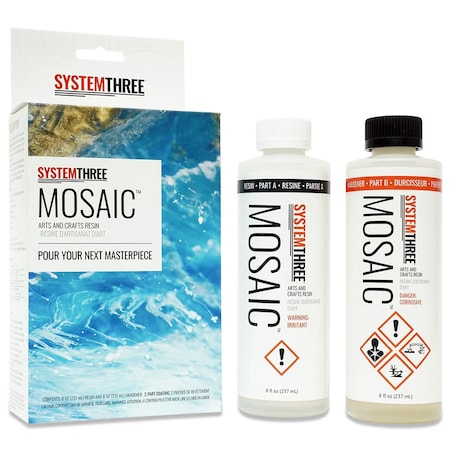3M Pint Kit System Three Resins 0520k14 Mosaic Arts and Crafts Two-Part Epoxy Coating Resin 17031SS-4ES
