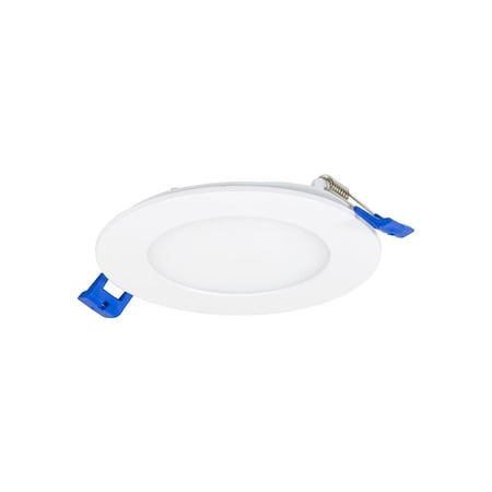 Apositos 4 in. 12W 3000K 90CRI Luke LED Round Ultra Slim Downlight, White AP3014371