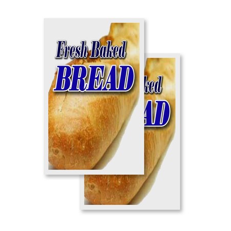 Signmission Fresh Baked Bread, Vinyl Decals Only 24 Inch x 36 Inch, Vinyl Decal, 2PK DSB-2436-2PACK-Fresh Baked Bread