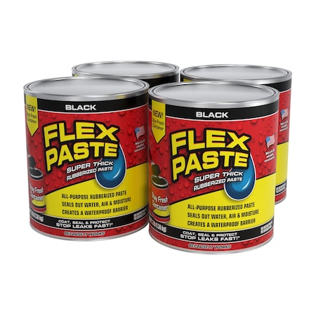 Flex Seal Flex Paste Black 3 lb, 4PK PFSBLKR32