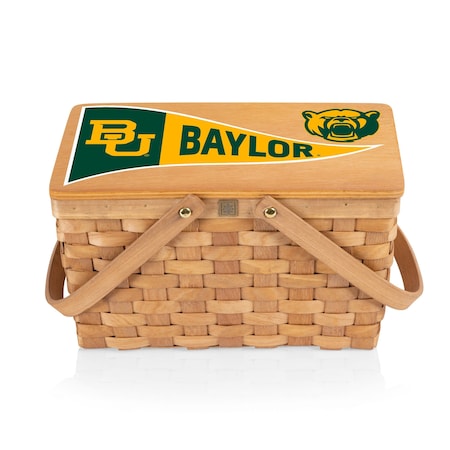 Picnic Time Family Of Brands NCAA Baylor Bears Poppy Personal Picnic Basket 124-00-299-924-0