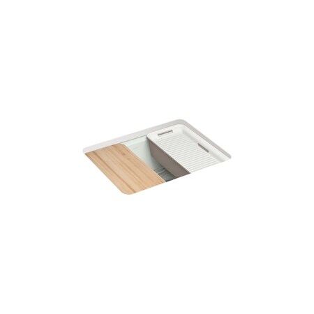 Kohler Riverby 25 undermount single-bowl workstation kitchen sink Sea Salt 5872-5UPC-FF