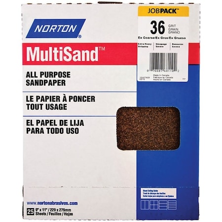 Norton Co Sandpaper Al Oxd 36Grt 9X11In 68110