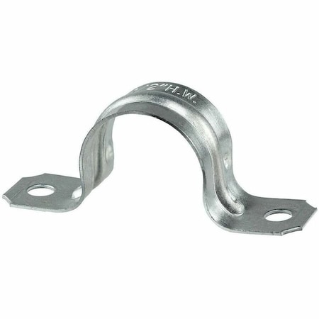 Dottie Two Hole Strap, Conduit; Pipe Use, 2 in, Steel, Zinc Plated HW406