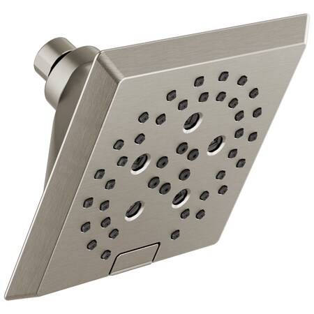 Delta Universal Showering Components H2OKinetic 5-Setting Angular Modern Raincan Shower Head 52664-SS-PR