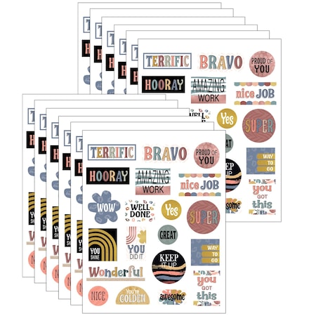 Teacher Created Resources Wonderfully Wild Stickers, 120-Piece Set, 12PK 9194