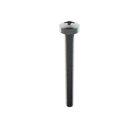 M3-0.50 x 30 mm Phillips Pan Machine Screw, Plain 18-8 Stainless Steel, 10 PK