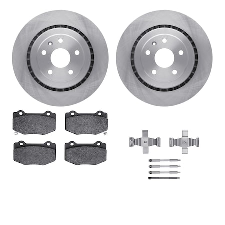 Dynamic Friction Co DFC Rotors with EURO 5000 Ceramic Brake Pads includes Hardware 6612-47054