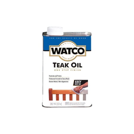 Watco Teak Oil, Liquid, 1 pt Brown 206347